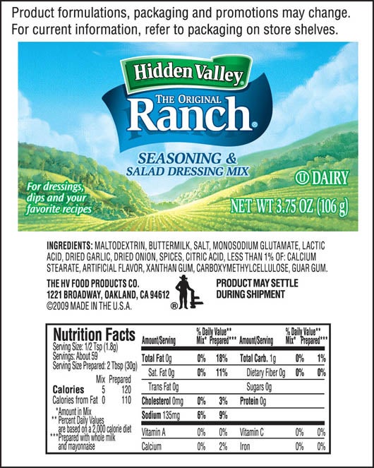 hidden valley ranch dressing recipe