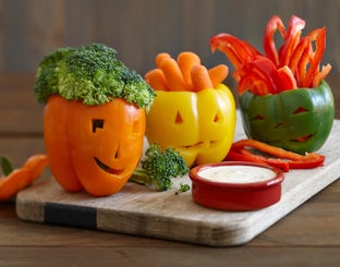 Edible Halloween Craft: Ranch-o-lantern Platter 