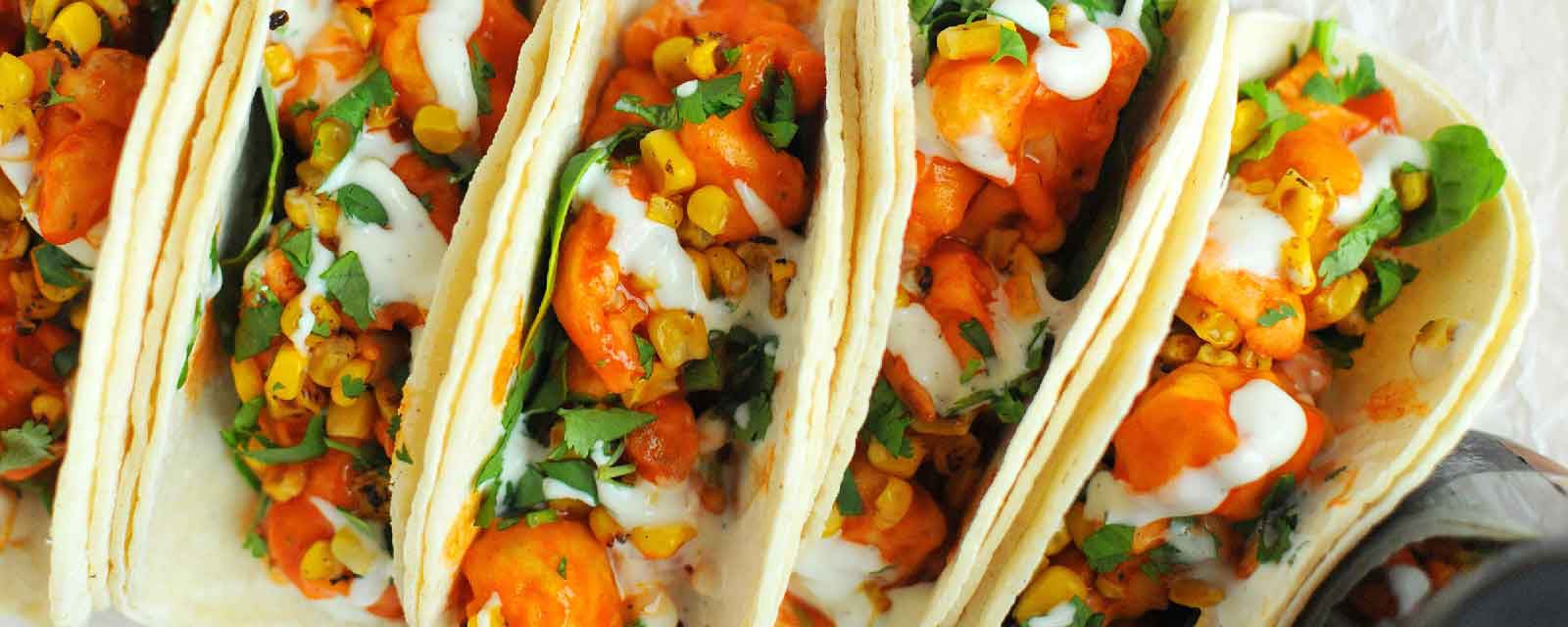 Buffalo Cauliflower Tacos With Greek Yogurt Ranch Hidden Valley Ranch