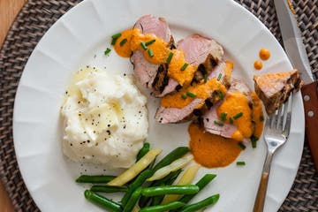 Pork Tenderloin with Red Pepper Sauce