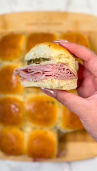 Cuban Slider Sandwiches with Pickles & Ranch