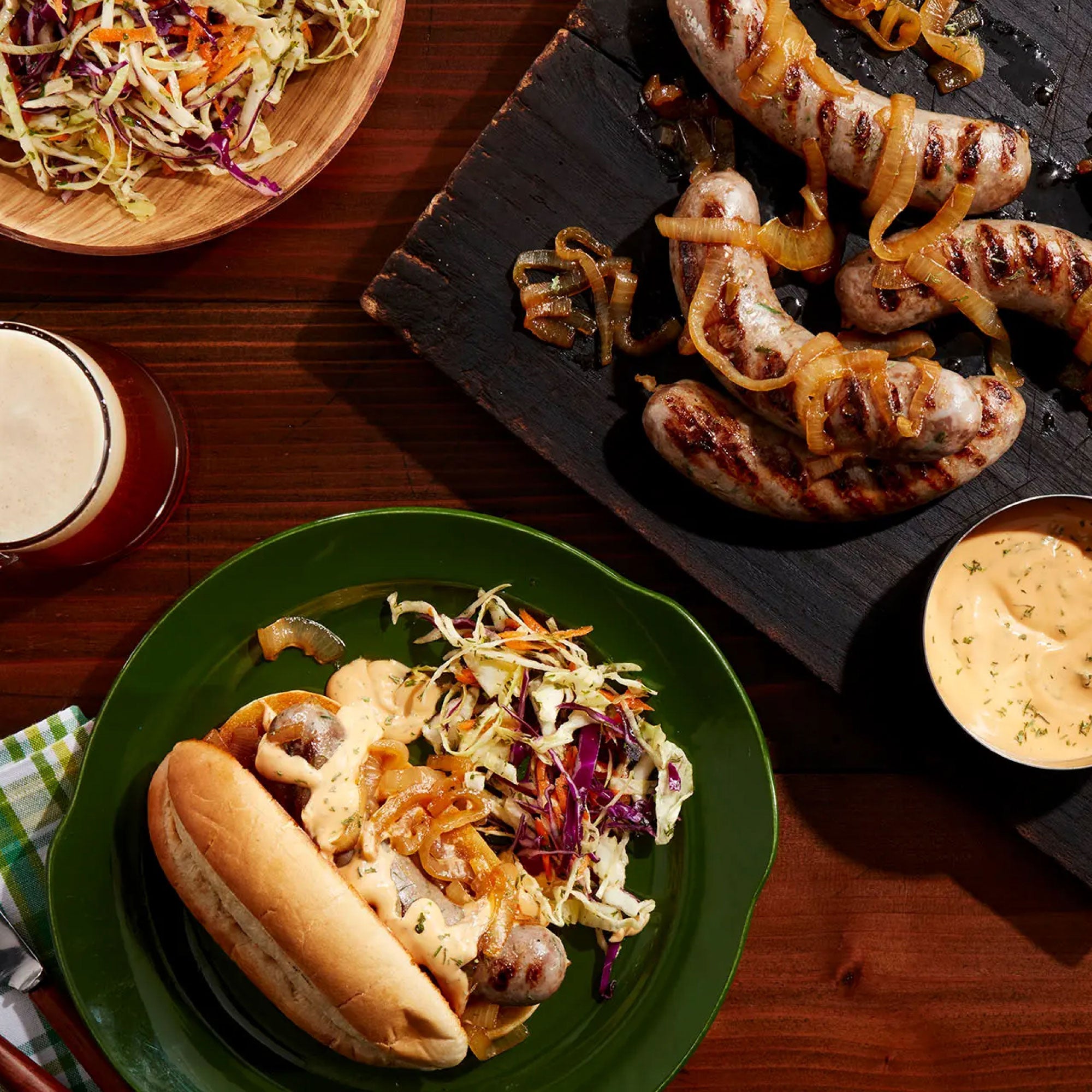 Game day spread with wings, veggies, and dip